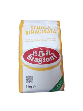 Мука Le 5 Stagioni "Семола" 1кг (Семолино) из твёрдых сортов пшеницы мелкого помола 36175